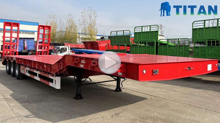 3 Axle 60 Tons Extendable Low Bed Trailer